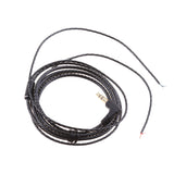 Maxbell 3.5mm Right Jack Earphone Audio Cable Repair Replacement Wire Line DIY Black