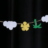 Maxbell 10/set Cute Felt Bunting with Wood Photo Clips Pegs Hanging Decor for Kids Room