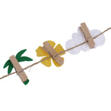 Maxbell 10/set Cute Felt Bunting with Wood Photo Clips Pegs Hanging Decor for Kids Room