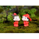 Maxbell 2 Pieces Miniature Resin Bride & Groom Figurine Landscape Pot Bonsai DIY Garden Outdoor Decor