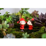 Maxbell 2 Pieces Miniature Resin Bride & Groom Figurine Landscape Pot Bonsai DIY Garden Outdoor Decor