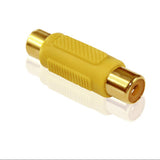 Maxbell Yellow Audio Video Connector 1 RCA AV Coupler Adapter 1RCA Female to Female Pack of 1PC