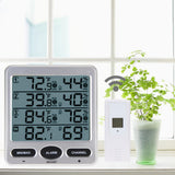 Maxbell LCD Digital Thermometer Indoor / Outdoor Wireless Weather Station 8-Channel Thermo-Hygrometer