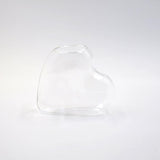 Maxbell Creative Heart-shaped Clear Plant Flower Glass Vase Terrarium Container Hydroponic Pot Home Office Decor