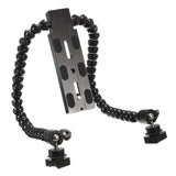 Maxbell Flexible Arm Dual Clamp Hot Shoe Flash Bracket Holder For Canon Nikon Camera