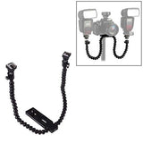 Maxbell Flexible Arm Dual Clamp Hot Shoe Flash Bracket Holder For Canon Nikon Camera