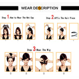 Maxbell Elegant Women Short Fluffy Curly Layered Synthetic Hair Wigs With Cap for Daily Wear Costume Party Cosplay Black