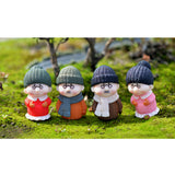 Maxbell 2 Pair Winter Old Couple Miniature Fairy Garden Bonsai Micro Landscape Decor