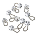 Maxbell 10 Pieces Metal Collar Extender Jeans Shirt Dress Collar Waistband Expander Wonder Buttons