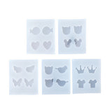 Maxbell 5 Pieces Mini Crown Wings Design Silicone Mould Jewelry Making Mold for DIY Pendants Charms Crafts