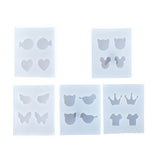 Maxbell 5 Pieces Mini Crown Wings Design Silicone Mould Jewelry Making Mold for DIY Pendants Charms Crafts