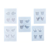 Maxbell 5 Pieces Mini Crown Wings Design Silicone Mould Jewelry Making Mold for DIY Pendants Charms Crafts