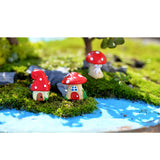 Maxbell 3x Mini Dollhouse Bonsai Craft Garden Resin Landscape DIY Mushroom Decor