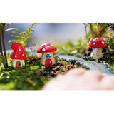 Maxbell 3x Mini Dollhouse Bonsai Craft Garden Resin Landscape DIY Mushroom Decor