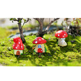 Maxbell 3x Mini Dollhouse Bonsai Craft Garden Resin Landscape DIY Mushroom Decor