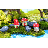 Maxbell 3x Mini Dollhouse Bonsai Craft Garden Resin Landscape DIY Mushroom Decor