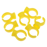 Maxbell Lot of 100Pieces Plastic Microblading Pigment Eyelash Extension Glue Rings Ink Holder Permanent Eyebrow Lip Makeup Supply