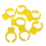 Maxbell Lot of 100Pieces Plastic Microblading Pigment Eyelash Extension Glue Rings Ink Holder Permanent Eyebrow Lip Makeup Supply