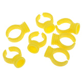 Maxbell Lot of 100Pieces Plastic Microblading Pigment Eyelash Extension Glue Rings Ink Holder Permanent Eyebrow Lip Makeup Supply