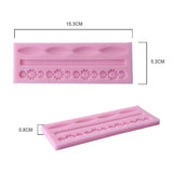 Maxbell 3 Strings Flower Cold Icing Silicone Cake Mold Fondant Bake Pastry Mould