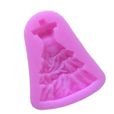 Maxbell Silicone Princess Wedding Dress Fondant Mould Cake Pudding Ice Mold DIY Tool