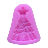 Maxbell Silicone Princess Wedding Dress Fondant Mould Cake Pudding Ice Mold DIY Tool