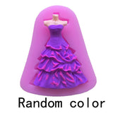 Maxbell Silicone Princess Wedding Dress Fondant Mould Cake Pudding Ice Mold DIY Tool