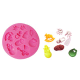 Maxbell 3D Baby Shower Silicone Fondant Mould Cake Ice Paste Mold Kitchen Baking Tool