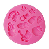 Maxbell 3D Baby Shower Silicone Fondant Mould Cake Ice Paste Mold Kitchen Baking Tool