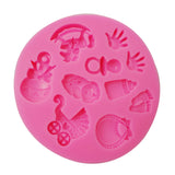 Maxbell 3D Baby Shower Silicone Fondant Mould Cake Ice Paste Mold Kitchen Baking Tool