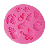 Maxbell 3D Baby Shower Silicone Fondant Mould Cake Ice Paste Mold Kitchen Baking Tool