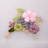 Maxbell Elegant Ribbons Embroidery Flower Sewing Applique Embellishments for DIY Clothes Decoration #6