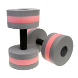 Maxbell Water Aerobics Dumb Bells Fitness Aqua Pool Exercise Grey Pink