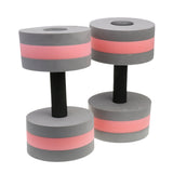 Maxbell Water Aerobics Dumb Bells Fitness Aqua Pool Exercise Grey Pink