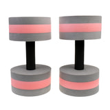 Maxbell Water Aerobics Dumb Bells Fitness Aqua Pool Exercise Grey Pink