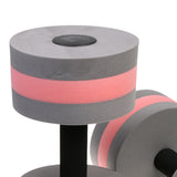 Maxbell Water Aerobics Dumb Bells Fitness Aqua Pool Exercise Grey Pink