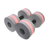 Maxbell Water Aerobics Dumb Bells Fitness Aqua Pool Exercise Grey Pink