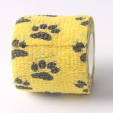 Maxbell 4.5m Flexible Medical Care Pet Cat Dog Cohesive Bandage Tape Wrap Yellow