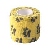 Maxbell 4.5m Flexible Medical Care Pet Cat Dog Cohesive Bandage Tape Wrap Yellow