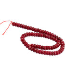 Maxbell 5x8mm Ruby Red Jade Faceted Round Loose Beads Jewelry Bracelet DIY Making