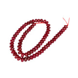 Maxbell 5x8mm Ruby Red Jade Faceted Round Loose Beads Jewelry Bracelet DIY Making