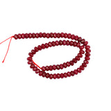 Maxbell 5x8mm Ruby Red Jade Faceted Round Loose Beads Jewelry Bracelet DIY Making