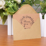 Maxbell Pack of 50 Brown Wedding Party Pageant Birthday Thank You Kraft Cards Envelops