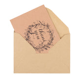 Maxbell Pack of 50 Brown Wedding Party Pageant Birthday Thank You Kraft Cards Envelops