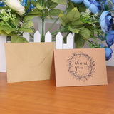 Maxbell Pack of 50 Brown Wedding Party Pageant Birthday Thank You Kraft Cards Envelops