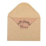 Maxbell Pack of 50 Brown Wedding Party Pageant Birthday Thank You Kraft Cards Envelops