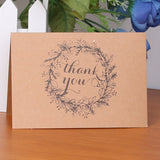 Maxbell Pack of 50 Brown Wedding Party Pageant Birthday Thank You Kraft Cards Envelops