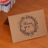 Maxbell Pack of 50 Brown Wedding Party Pageant Birthday Thank You Kraft Cards Envelops