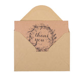 Maxbell Pack of 50 Brown Wedding Party Pageant Birthday Thank You Kraft Cards Envelops