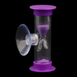 Maxbell 3 Minutes Acrylic Sucker Sandglass Hourglass for Cooking Sand Clock Timer Game Supplies Purple